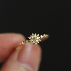 goldplated, cute, DIAMOND, wedding ring