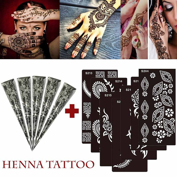 Temporary Henna Tattoo kit Natural Herbal Cones Body Art Ink Paint Mehandi  SALE