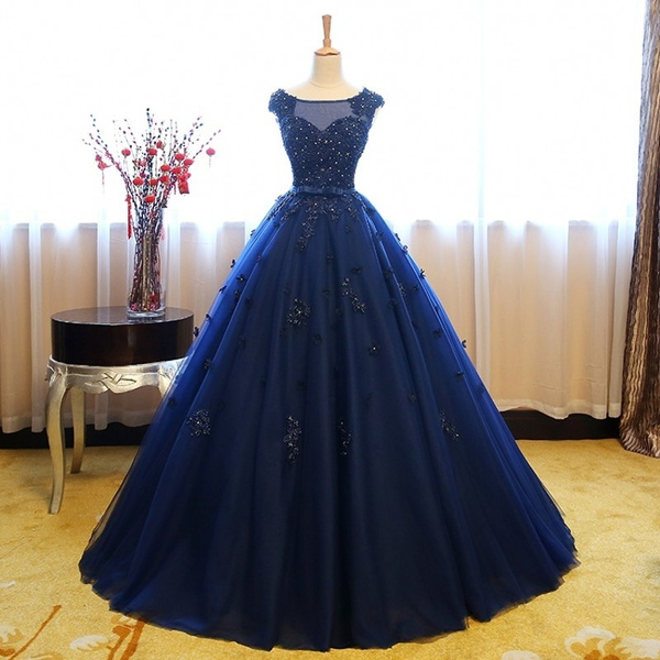 Blue puffy quinceanera clearance dresses