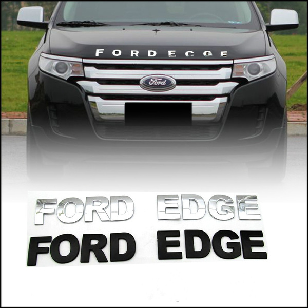Chrome/Black Metal Letter Auto Hood Car Sticker Badge Decal Emblem For Ford EDGE