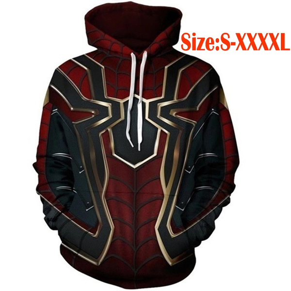 New Avengers Infinity War Spider Man Sweater 3d Hoodie Iron Spider Men s Pullover Sweatshirt Jacket Cosplay Costume for Halloween Wish