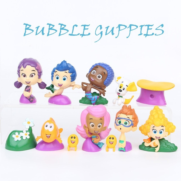 12pcs Set Bubble Guppies Gil, Molly, Deema, Nonny, Goby, Oona 