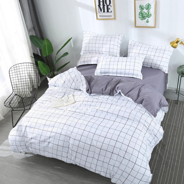 grid duvet cover single