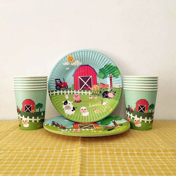 Paper plates - farm 