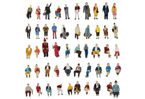60pcs Model HO Scale 1:87 All Seated People 1:87 Sitting Figure Passengers P8711 