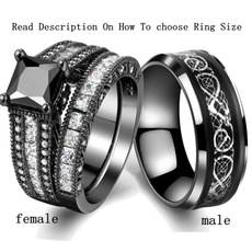 blackgoldring, Steel, Engagement, wedding ring