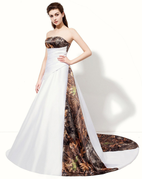 fall camo wedding dress CAMO Wedding Dress CORSET Back SNOWFALL and Mossy Oak