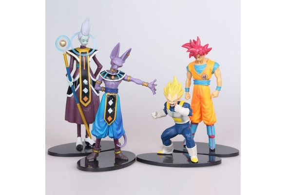 12pcs Dragon Ball Kakarotto Action Figures Hitto Beerus Burdock Anime  bonecos colecionáveis Vegeta Filho Goku Kids Toys