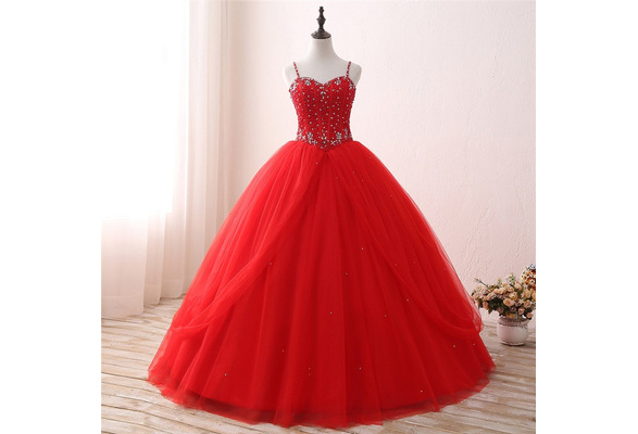 Red and Gold Sweet Sixteen Dresses