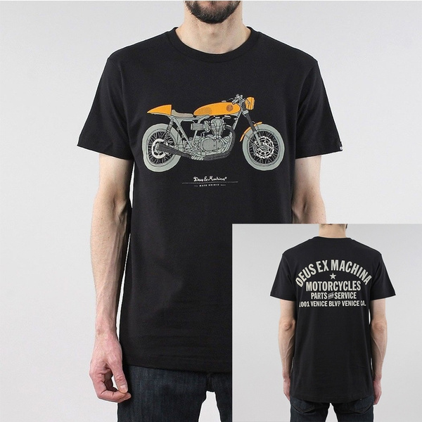 Deus Ex Machina Moto Grigio Mens Fashion Short Sleeve T-shirt Size