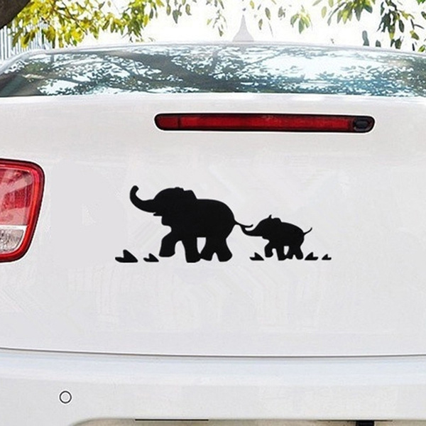 elephant family car decal