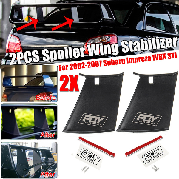 Pair Wing Stabilizer For Subaru Impreza 02 07 Wrx Sti Spoiler Wing Stiffi Support Rally Wish