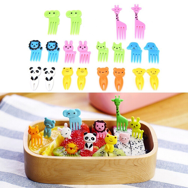 Cute Mini Animal Cartoon Food Picks Children Snack Cake Dessert