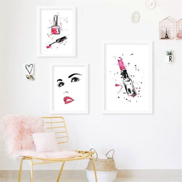 Modern Fashion Lashes Poster Makeup Canvas Prints Painting Salon