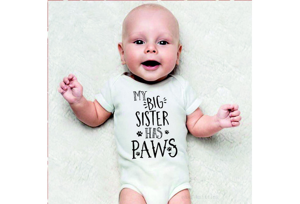 my big sister has paws onesie