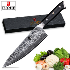 Steel, Kitchen & Dining, japanesedamascuskitchenknife, chefknive
