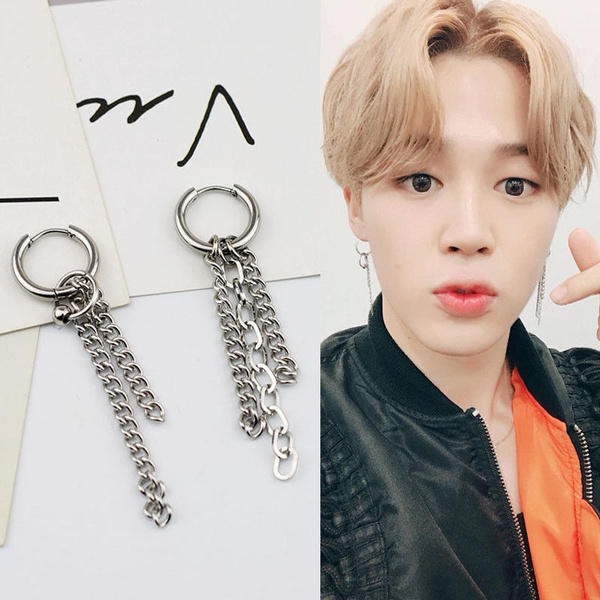 Kpop Dünyasi Bts Jimin Feather Earrings - Trendyol