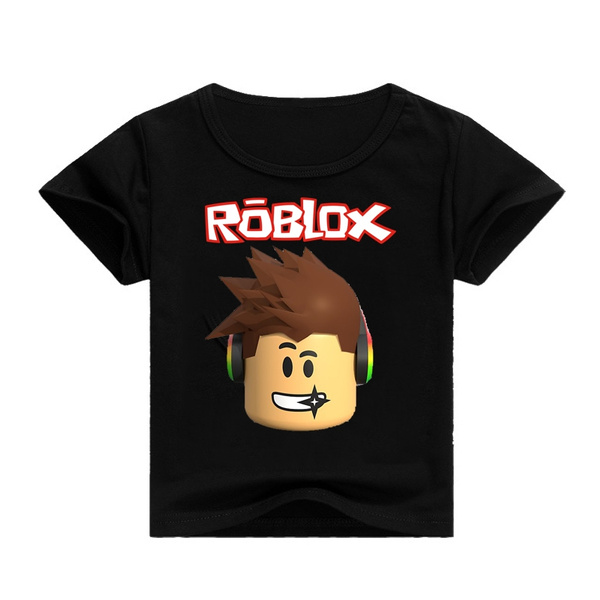 Hot Roblox T Shirt For Children Kids Boys Girls Summer Short Sleeve Cotton T Shirt Roblox Tees Tops Wish - roblox logo shirt in catalog