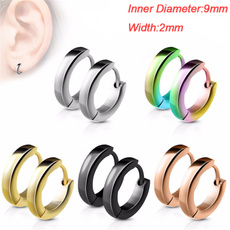 basicearring, Steel, Hoop Earring, stainless steel earrings