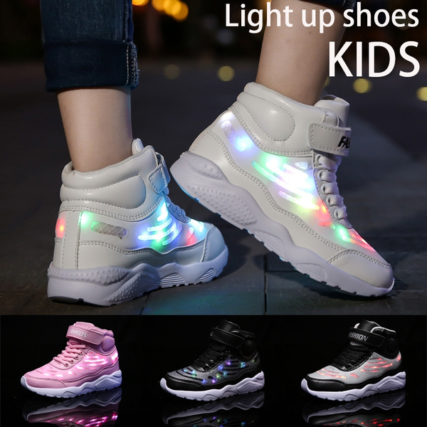 white led shoes with velcro