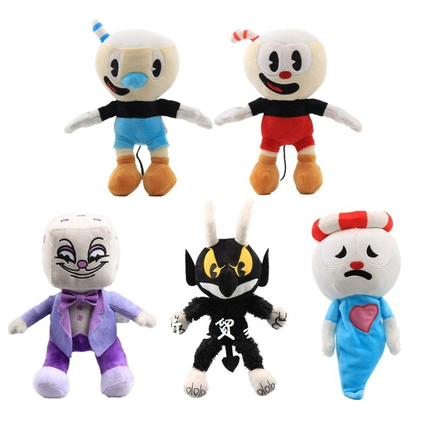 10 Inch Cuphead Game Plush Toy Cuphead & Mugman Mecup And Brocup Figure Doll Set 