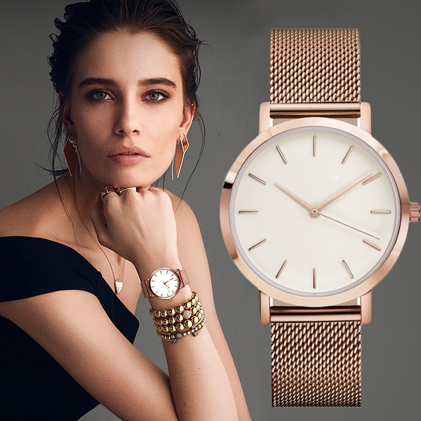 Mesh outlet watch womens