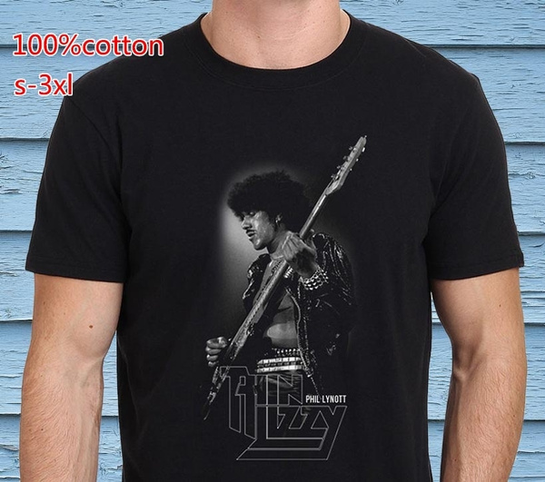 Thin Lizzy Phil Lynott Retro Rock Black Men's T-Shirt