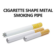 cigaretteshape, metaltobaccopipe, Aluminum, Cigarettes