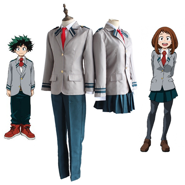 My Boku No Hero Academia Ochako Uraraka Cosplay Costume Girl School Uniform Suit 