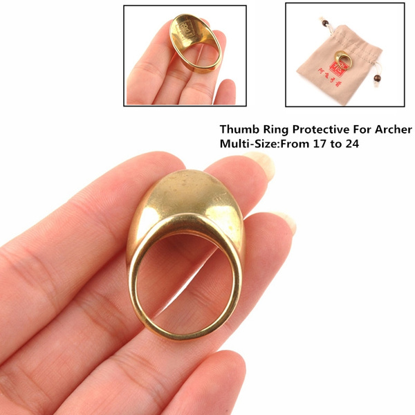 Pure Copper Fingerguards Protective Thumb Ring Gear For Archery Bow Hunting NEW 