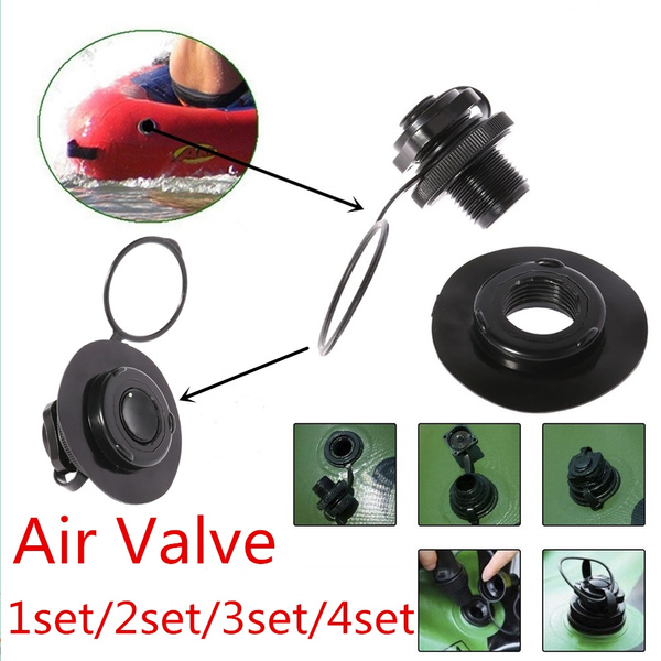 Air Valve Caps Screw For Inflatable Boat Fishing Boats Raft Airbed Outdoor Black 