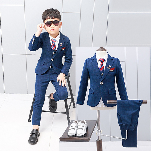 Toddler Boys Suits Formal Wedding Party Suit Fashion Blazer+Pants Kids Prom  Suit | eBay