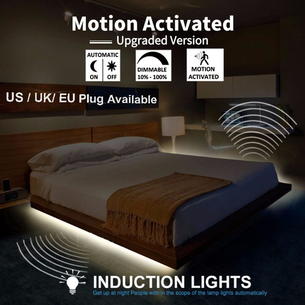 LED Motion-Activated Sensor Night Light AC Outlet Plug-In Indoor