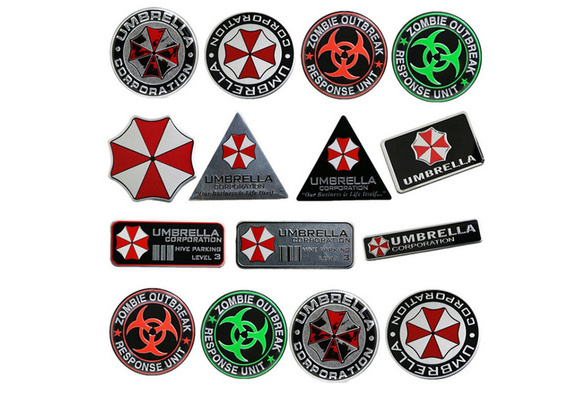 1 x Resident Evil Umbrella Corporation Logo Self-adhesive 3D Metal Emblem  Badge Car Motorcycle Sticker Decal