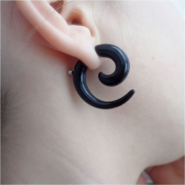 Fake spiral taper on sale earrings