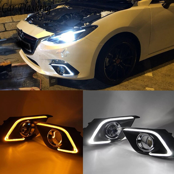 Car Flashing For Mazda 3 Mazda3 Axela 2014 2015 2016 LED DRL Daytime
