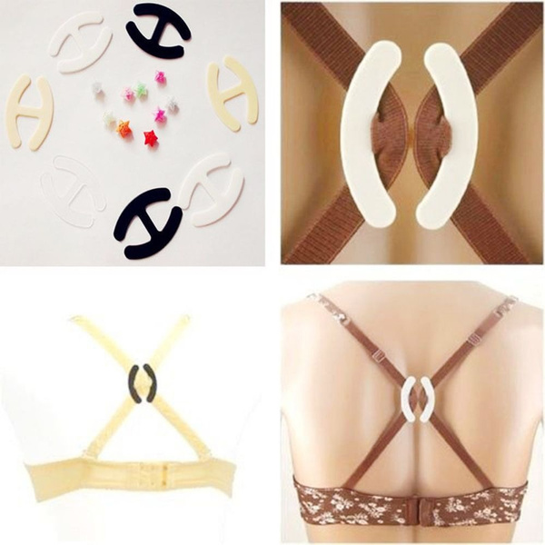 Sexy Fasteners Bra Clips Strap Holders Underwear Party Bra Buckles  Intimates Buckle 10 PCS H-shaped Webbing Bra Buckles Shadow Shaped Buckle  Bra Clip Strap Holders Woman Accessories