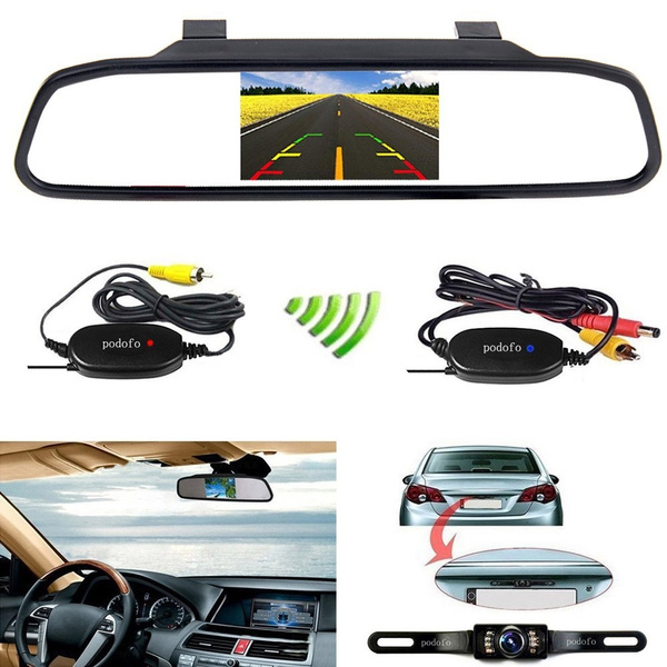 Wireless IR Waterproof Reversing Camera 4.3" TFT LCD Rear View Mirror Monitor Wireless IR Waterproof Reversing Camera 4.3" TFT LCD Rear View Mirror Monitor