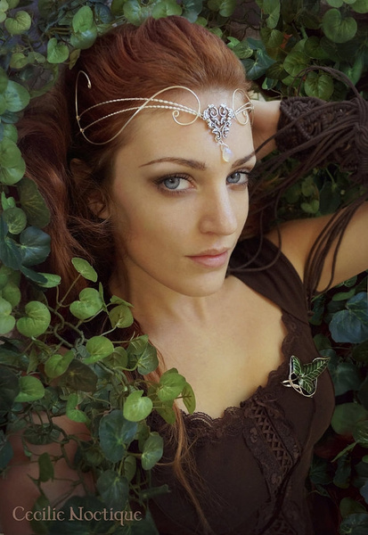 Silver Renaissance Medieval Elf Elven Circlet Crown Headpiece Headdress Jewelry 