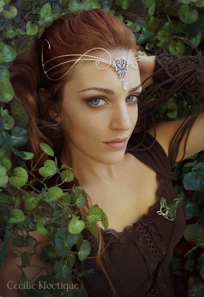 Silver Renaissance Medieval Elf Elven Circlet Crown Headpiece Headdress Jewelry Silver Renaissance Medieval Elf Elven Circlet Crown Headpiece Headdress Jewelry