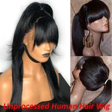 wig, lacefronthumanhairwig, Hair Extensions & Wigs, longstraighthairwig
