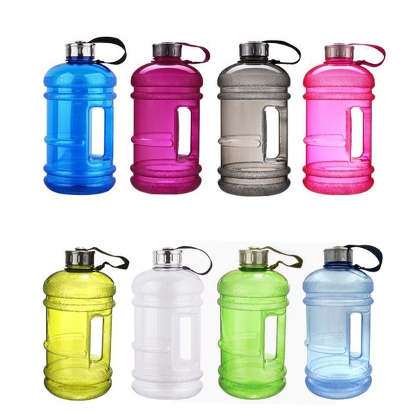 2.2L Big Large BPA Free Sport Gym Training Drink Water Bottle Cap Kettle Camping 