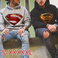 New Fashion Superman Hoodie Loose Hooded Men Casual Hoodies Sweatshirts Men's Casual Tracksuit Costume Plus Size Printed Hoodies & Sweatshirts