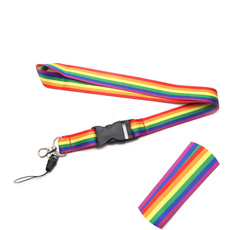 P2801 Rainbow lanyard Badge ID Lanyards/ Mobile Phone Rope/ Key Lanyard Neck Straps Accessories