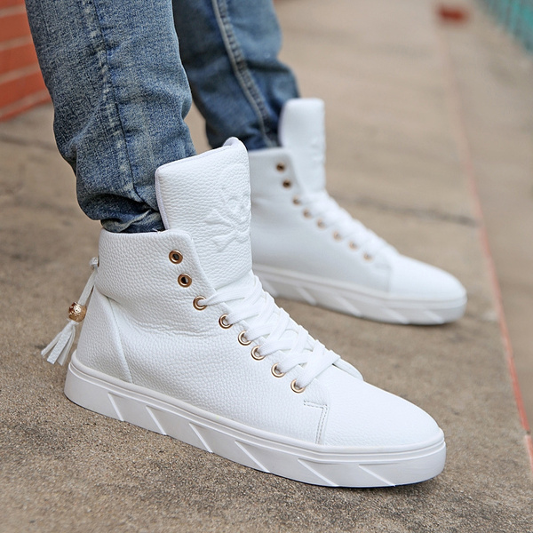 Autumn and Winter New High Gang Personality Skull Tide Shoes Korean ...
