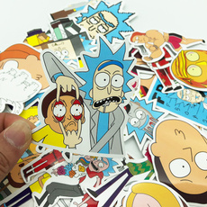 35Pcs/Lot Waterproof Rick Morty Funny Laptop Sticker For Trunk Skateboard Guitar Fridge Decal Car-Styling Toy Stickers