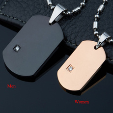 militarytagnecklace, women necklace, Stainless Steel, Dogs
