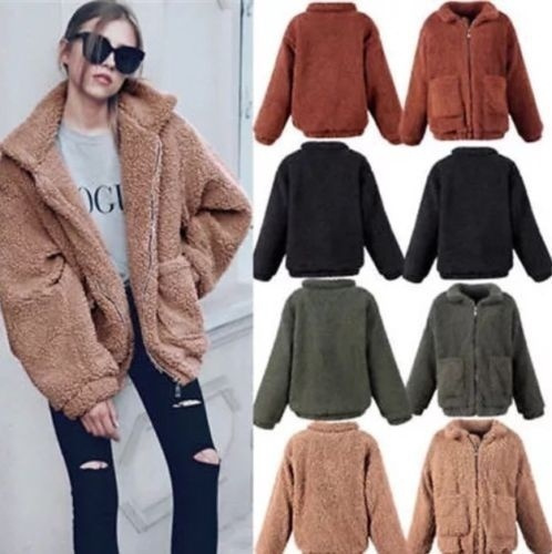 Ladies teddy cheap bear fleece jacket