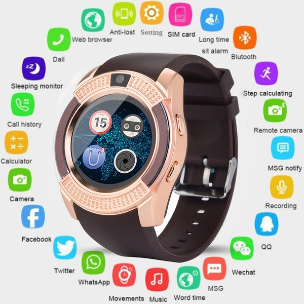 V8 smartwatch hot sale memory card