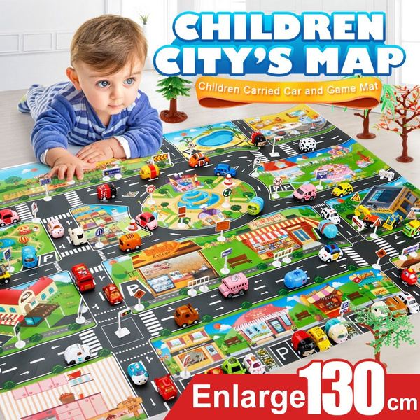 Childrens play mat for sales cars